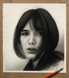 Portrait in charcoal