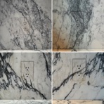 Marble Painted 
Receptacles