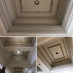 Moulding treated with a patina